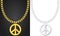 Necklace with peace symbol