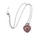 Necklace phial heart shape isolated.