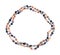 Necklace from river pearls beads isolated