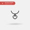 Necklace Simple vector icon. Illustration symbol design template for web mobile UI element. Perfect color modern pictogram on