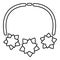 Necklace star icon , outline style