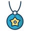 Necklace, star Shape Isolated Vector Icon that can be easily modified or edit in any style
