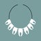 Necklace of teeth. Decoration on neck of Indians. Mascot for Ab