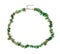 Necklace from tumbled green aventurine gemstone