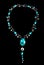 Necklace with Turquoise Stones, Pearls and Silver