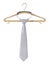 Necktie hanging on the cloth hanger. 3D illustration