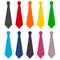 Necktie icons set