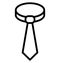 Necktie Line Isolated Vector Icon That can be easily modified or edit