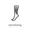 Necrotizing Fasciitis icon. Trendy modern flat linear vector Necrotizing Fasciitis icon on white background from thin line