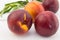 Nectarine fruits on a table