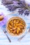 Nectarine tarte with lavender and honey