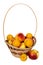 Nectarines and apricots in basket