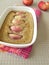 Nectarines clafoutis with buckwheat flour