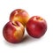 Nectarines in Group of Three â€“ Bunch of Glossy-Skinned, Smooth Peach Variety
