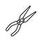 Neddle nose pliers tool line style icon