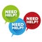 Need help? Flat design vector