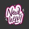 Need Help phrase. Hand drawn vector lettering quote. Isolated on black background.