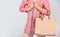 Need to serve its purpose. woman use leather clutch. girl weal pink formal jacket. confident carry shoulder bag. handbag