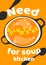 Need volunteers for soup kitchen vertical poster template. Charity event announcement banner with letter noodles soup.