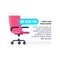 We need you text with vacancy office chair vector illustration. Business hiring and recruiting concept. simple flat background vec