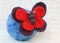 Needle felting butterfly brooch