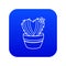 Needle heart cactus icon blue vector