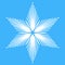 Needle snowflake icon, christmas decoration. Excellent snowflake for design, symmetrical crystal vector