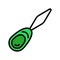 needle threader embroidery hobby color icon vector illustration