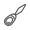 needle threader embroidery hobby line icon vector illustration
