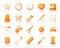 Needlework simple gradient icons vector set