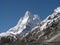 Neelkanth peak with moraine in foreground