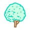 neem tree jungle amazon color icon vector illustration