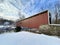 Neff\\\'s Mill Covered Bridge on a cool winter morning in historic Lancaster County, PA