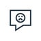 negative comment icon vector from customer reviews concept. Thin line illustration of negative comment editable stroke. negative