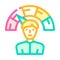 negative employee level color icon vector illustration