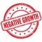 NEGATIVE GROWTH text on red grungy round rubber stamp