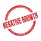 NEGATIVE GROWTH text written on red grungy round stamp