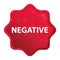 Negative misty rose red starburst sticker button
