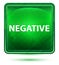 Negative Neon Light Green Square Button