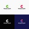 Negative space chameleon logo design template vector illustration. Lizard animal, Exotic animal, Chameleon logo template. Creative