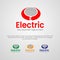 Negative Space E Letter Electric Brand Company Logo Design Template