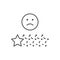 Negative testimonial line outline icon