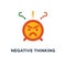 negative thinking icon. bad experience feedback, mad emoticon sticker, hate and furious concept symbol design, unhappy client,