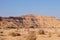 Negev desert wadi landscape.