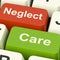 Neglect Care Keys Shows Neglecting Or Caring