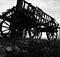 A neglected horse carriage in the middle of nowhere