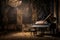 Neglected Melodies: A Silent Piano Bathed in Starlight Glow