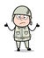 Neglecting - Cute Army Man Cartoon Soldier Vector Illustration