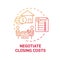 Negotiate closing costs concept icon