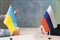 negotiations in diplomacy. Communication between representatives of countries of Ukraine and Russia. negotiations of diplomats,